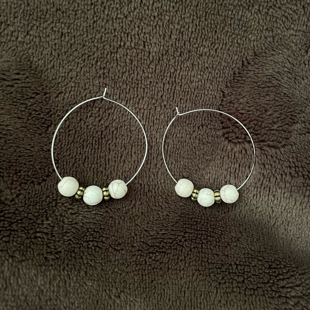 Hoop bead earrings